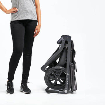 Side View of the Roam Stroller Folded